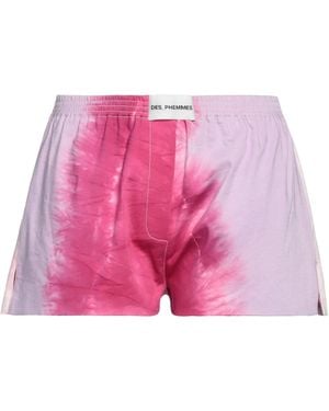 DES_PHEMMES Fuchsia Shorts & Bermuda Shorts Cotton, Elastane - Pink