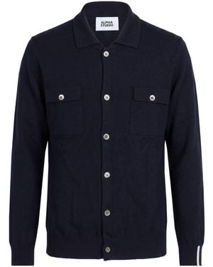 Alpha Studio Strickjacke - Blau