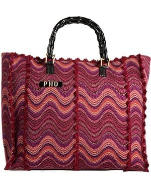 PHO® Firenze Handbag Textile Fibers - Red