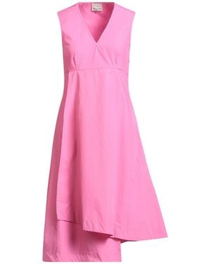 ALESSIA SANTI Fuchsia Midi Dress Cotton - Pink