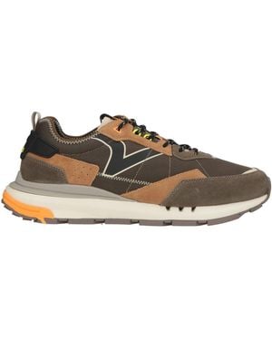 Victoria Khaki Trainers Leather, Textile Fibres - Brown