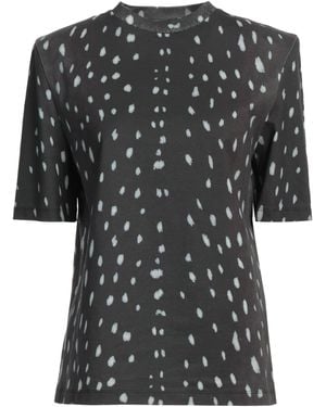 The Attico Charcoal T-Shirt Cotton - Black