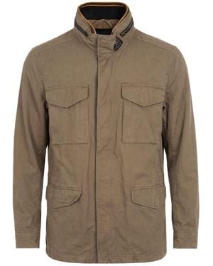 Hogan Khaki Jacket Cotton, Linen - Brown
