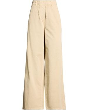 Alysi Khaki Trousers Cotton - Natural