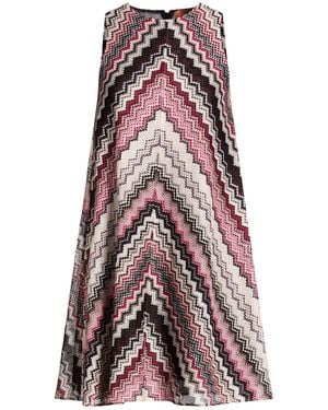 Missoni Mini Dress Viscose, Metallic Fibre, Polyamide - Purple