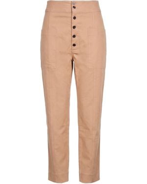 Plan C Blush Pants Cotton, Elastane - Natural