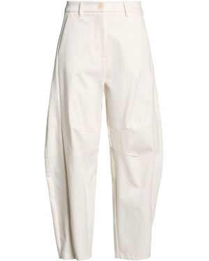 Imperial Cream Pants Cotton, Elastane - White