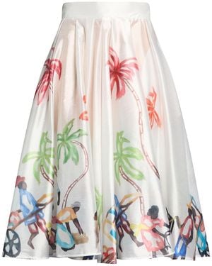 Stella Jean Midi Skirt Polyester - White