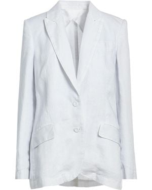 120% Lino Sky Blazer Linen - White