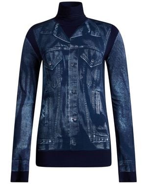 Jean Paul Gaultier T-Shirt Viscose, Elastane - Blue