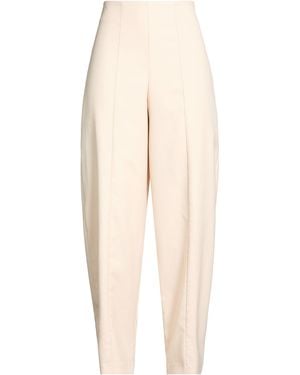 Motel Trousers Polyester, Viscose, Elastic Fibres - Natural