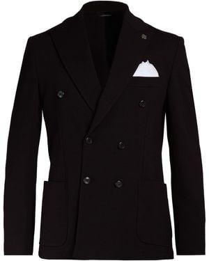 Daniele Alessandrini Blazer Rayon, Polyamide, Elastane - Black