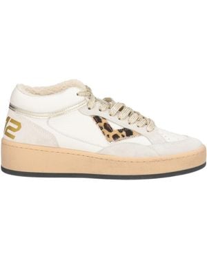 4b12 Cream Sneakers Leather - White