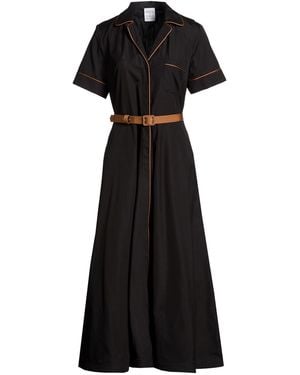 Sara Roka Midi Dress Cotton, Viscose - Black