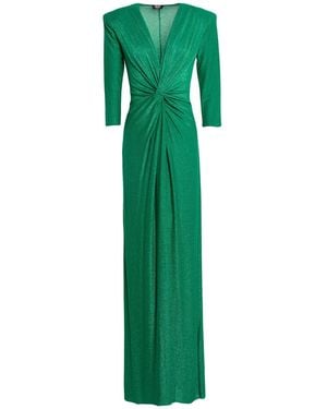Liu Jo Maxi Dress Viscose, Polyamide, Metallic Polyester, Elastane - Green