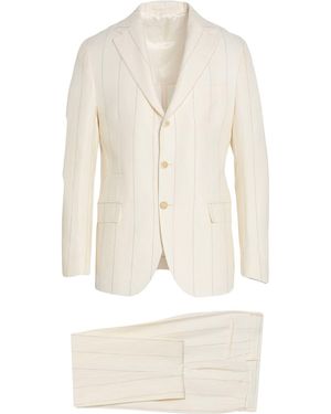 Eleventy Platinum Suit Linen, Wool, Silk - White