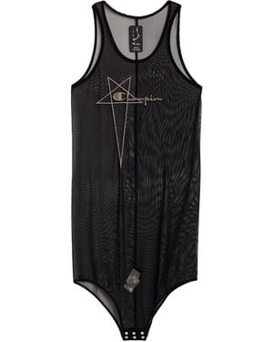 Rick Owens X Champion Mini-Kleid - Schwarz