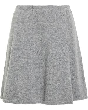 Bruno Manetti Mini Skirt Virgin Wool, Cashmere, Elastane - Grey