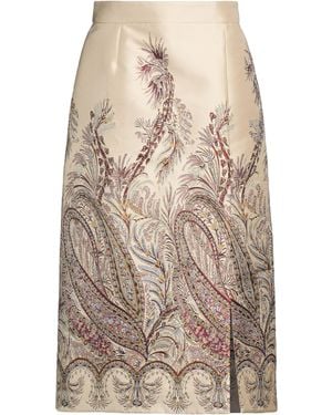 Etro Midi Skirt Polyester - Natural