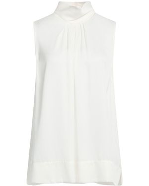 Hemisphere Top Silk, Elastane - White