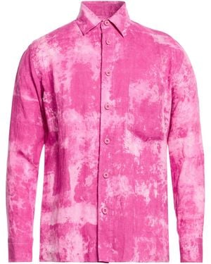 Destin Fuchsia Shirt Linen - Pink