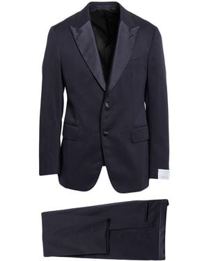 Caruso Midnight Suit Silk - Blue