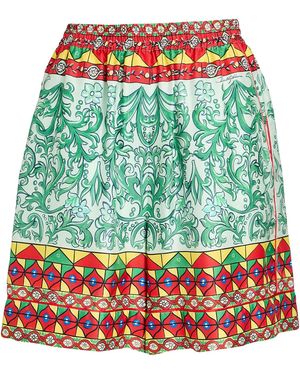 Dolce & Gabbana Shorts & Bermuda Shorts Silk - Green