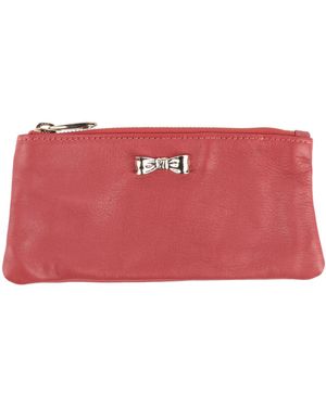 Red(V) Pouch Leather - Red