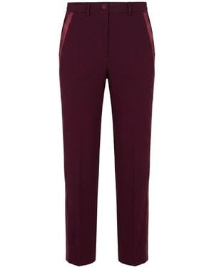 ViCOLO Burgundy Pants Acetate, Viscose - Purple