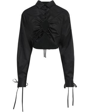 ANDREADAMO Shirt Cotton, Viscose, Polyester, Polyamide, Elastane - Black