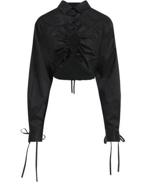 ANDREADAMO Shirt Cotton, Viscose, Polyester, Polyamide, Elastane - Black