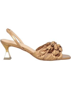 Miss Unique Sandals Leather - Metallic