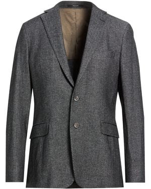 Paoloni Blazer Cashmere, Linen, Cotton, Polyamide - Black