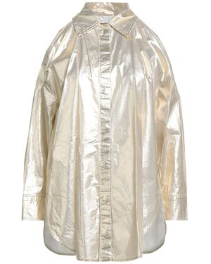 Pinko Denim Platinum Shirt Cotton, Polyester, Polyurethane - White