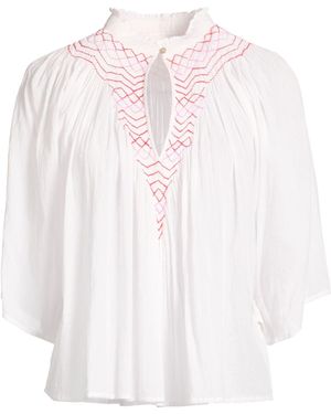 Antik Batik Top Cotton - White