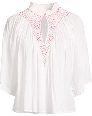 Antik Batik Top Cotton - White
