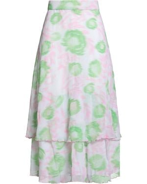 Ganni Midi Skirt Recycled Polyester - Green