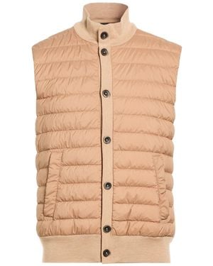 Herno Camel Vest Virgin Wool, Silk - Natural
