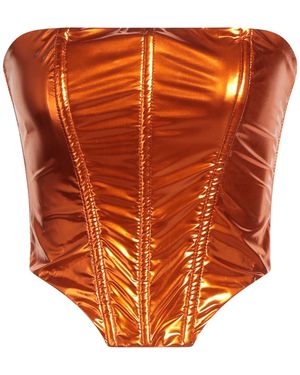 Patrizia Pepe Top Polyurethane - Orange