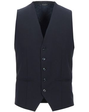 Daniele Alessandrini Midnight Tailored Vest Polyester, Wool, Elastane - Blue