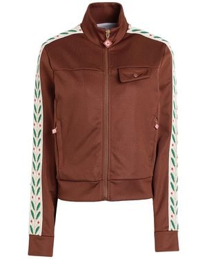 CASABLANCA Laurel Zip-up Sweatshirt - Brown