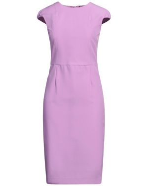 Tagliatore 0205 Lilac Midi Dress Polyester, Elastane - Purple