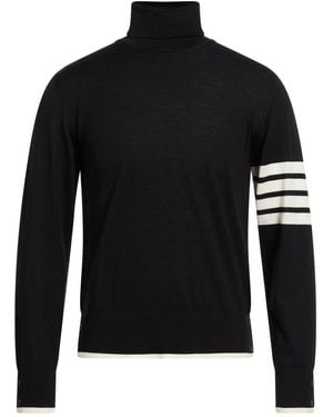 Thom Browne Turtleneck Virgin Wool - Black