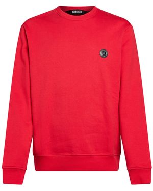 Just Cavalli Sweatshirt Cotton, Elastane - Red