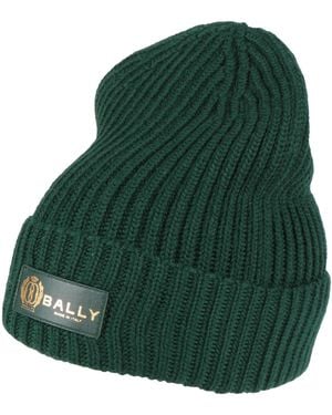 Bally Emerald Hat Merino Wool, Lambskin - Green