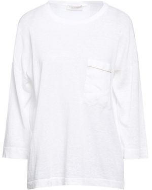 Le Tricot Perugia Sweater Linen, Cotton - White