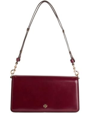 Tory Burch Brick Shoulder Bag Leather - Purple