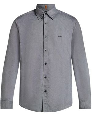 BOSS Shirt Cotton - Blue