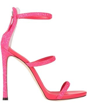 Giuseppe Zanotti Fuchsia Sandals Textile Fibers - Pink