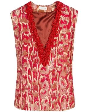 Dries Van Noten Top Viscose, Cotton - Red